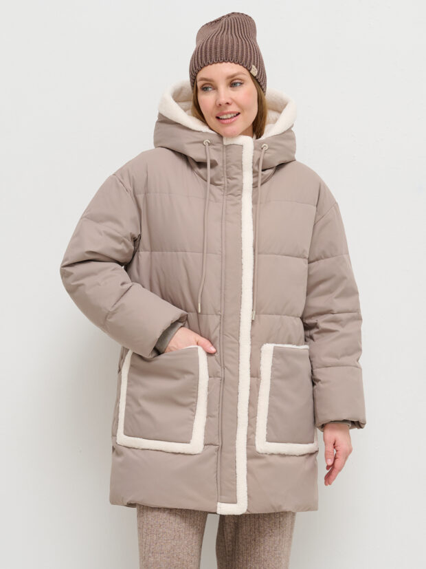 city savani ccs 89802 008 Светло коричневый Куртка женская утепленная