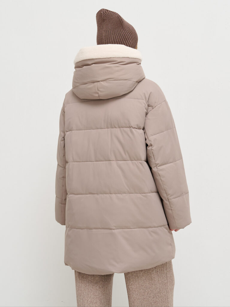 куртка женская утепленная светло-коричневая 4
