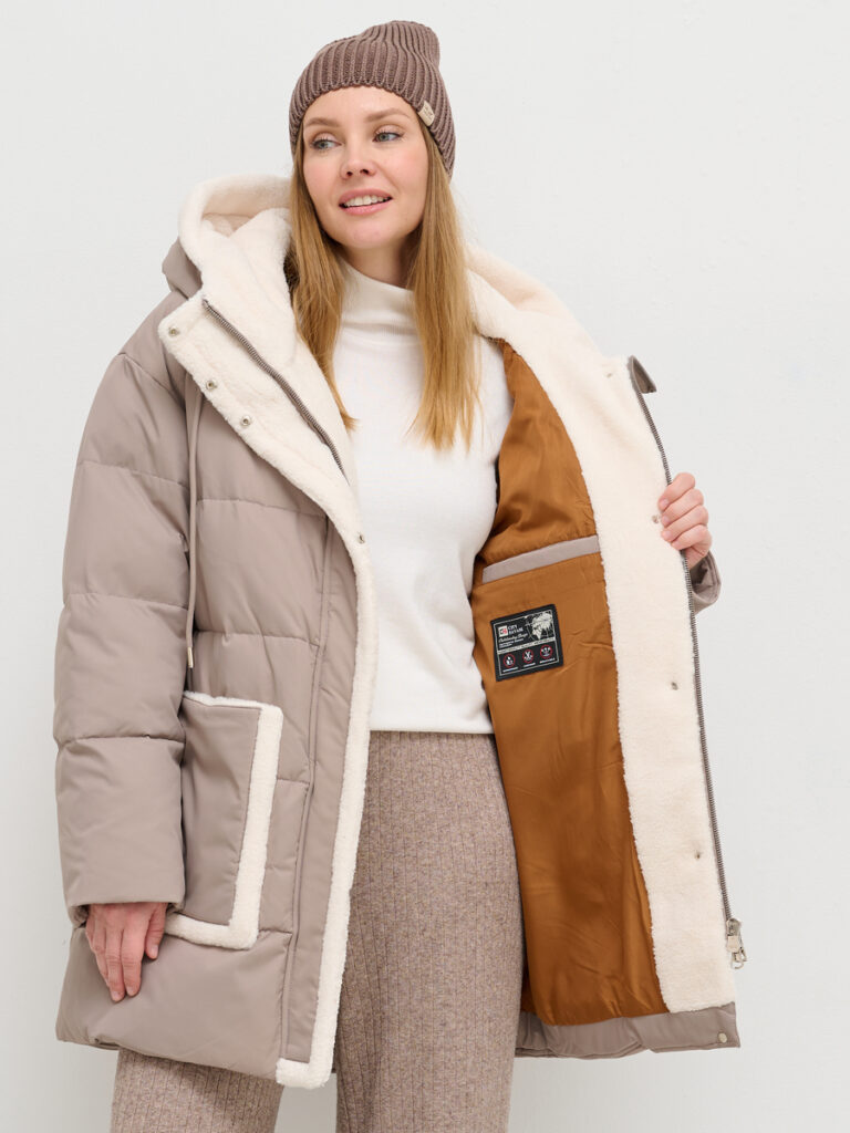 куртка женская утепленная светло-коричневая 7