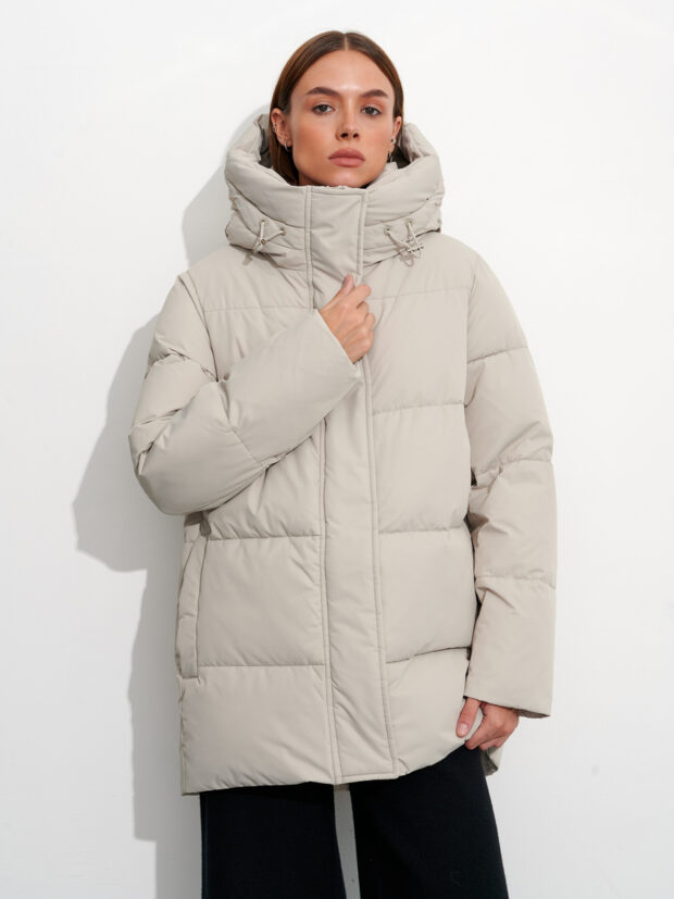 city savani csc kw154c 624 Серый Куртка женская утепленная