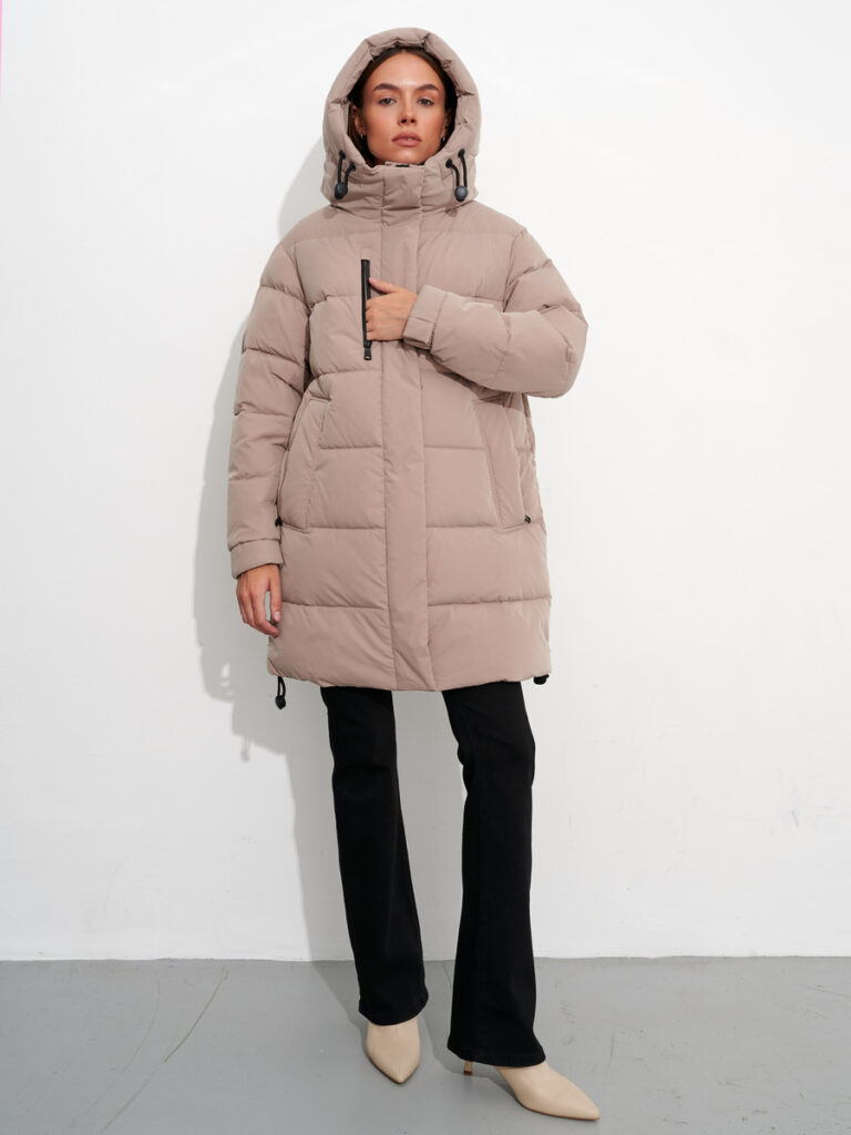 куртка женская утепленная бежевая 2