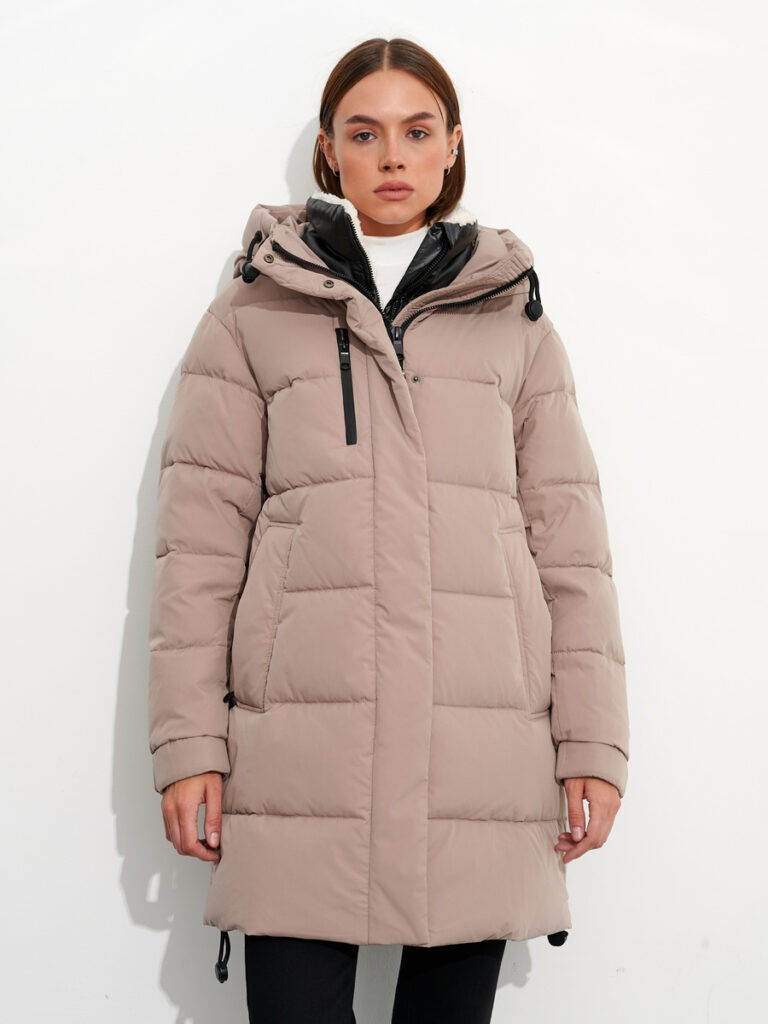 куртка женская утепленная бежевая 1