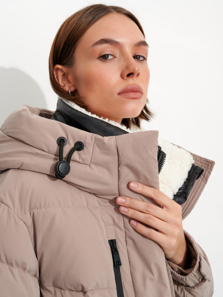 куртка женская утепленная бежевая 4
