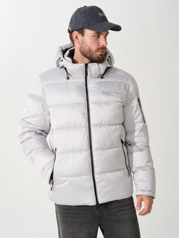 city savani ccs 88518 039 Светло серый Куртка мужская утепленная