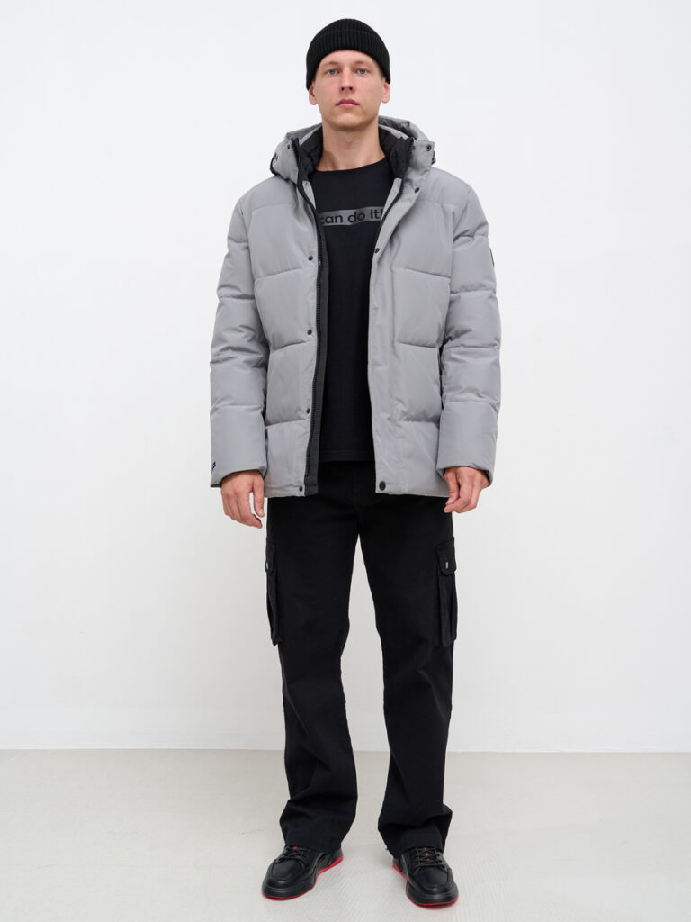 куртка мужская утепленная серая 4