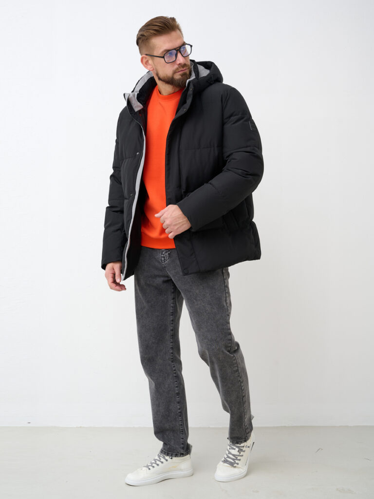 куртка мужская утепленная черная 2