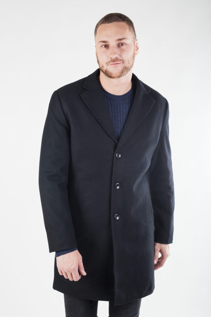 пальто мужское утепленное черное 1