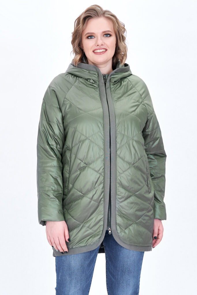 куртка женская демисезонная оливковая 1