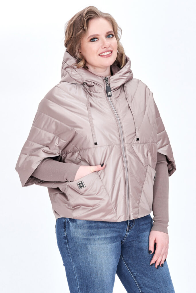 куртка женская демисезонная пудровая 1