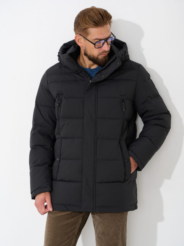 city savani ccs 85159 001 Черный Куртка мужская утепленная