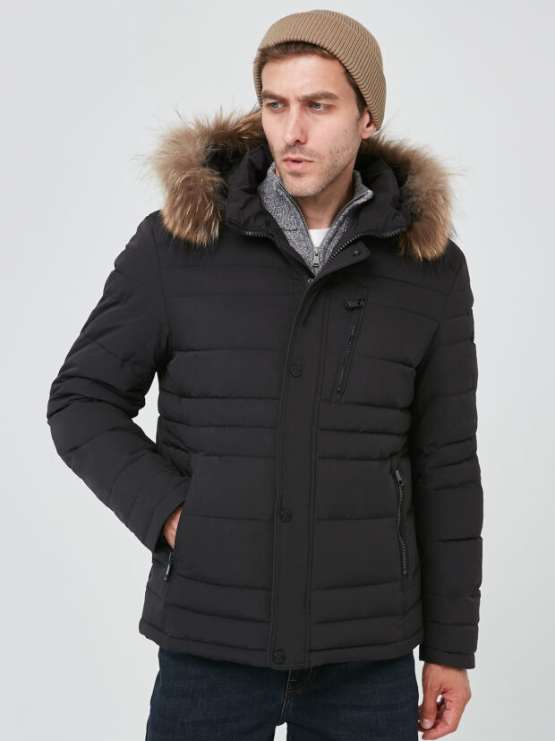 city savani ccs 82033 001 Черный Куртка мужская утепленная