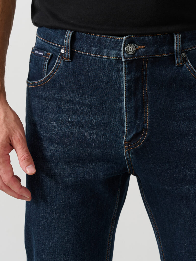 джинсы мужские утепленные темно-синие 5