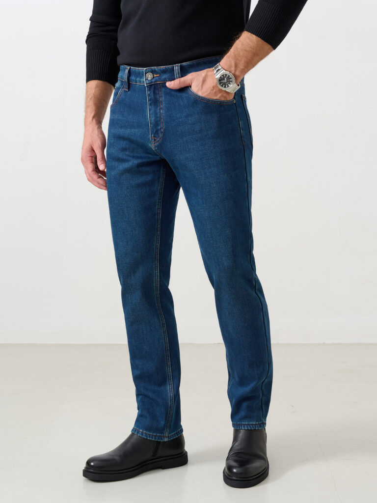 джинсы мужские утепленные синие 3