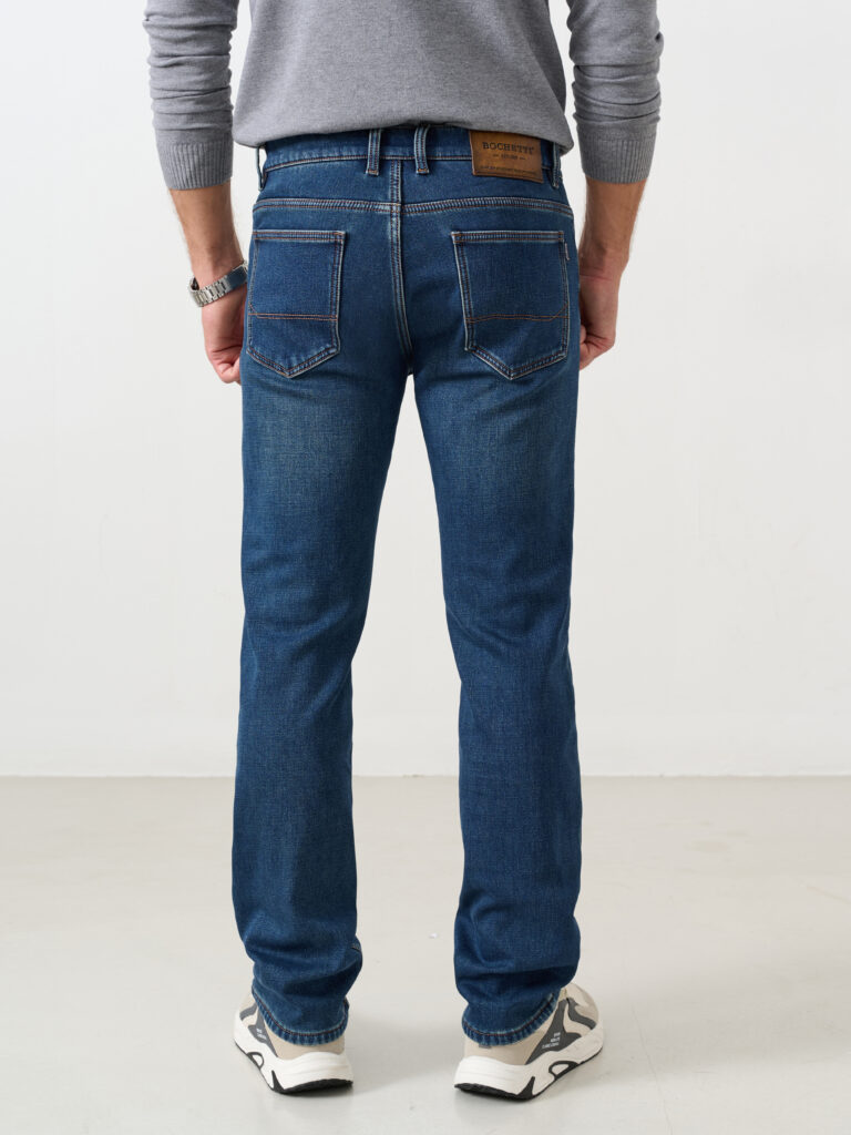 джинсы мужские утепленные синие 4