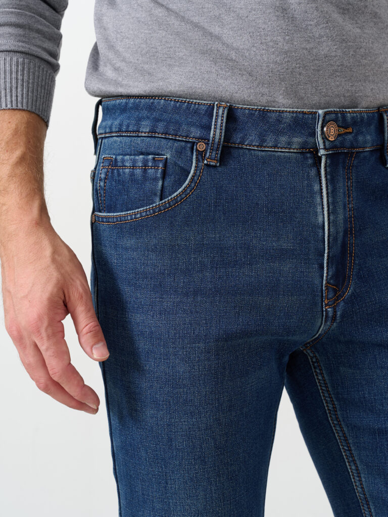 джинсы мужские утепленные синие 5