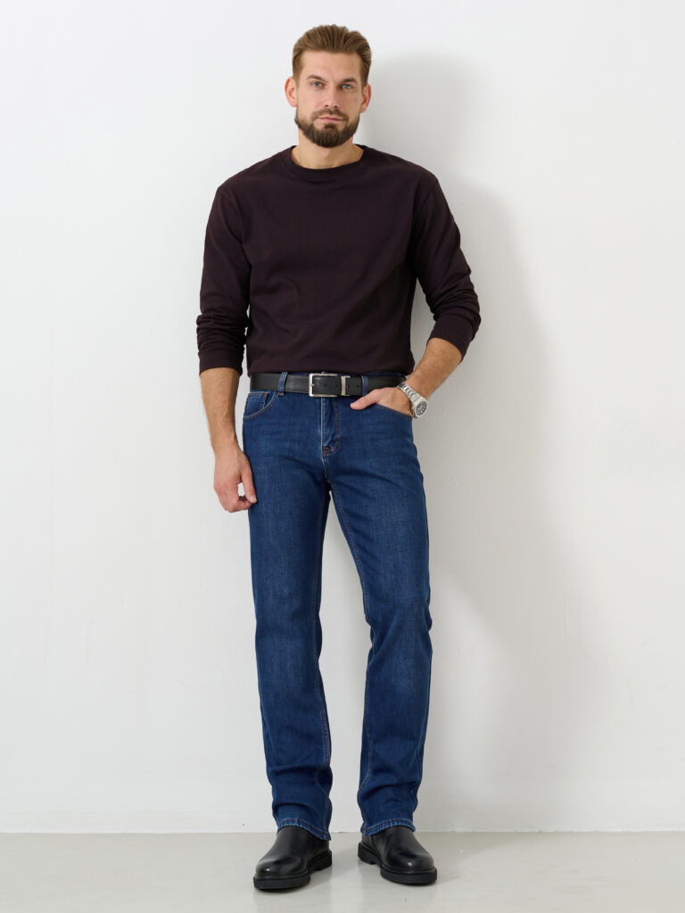 джинсы мужские утепленные синие 2