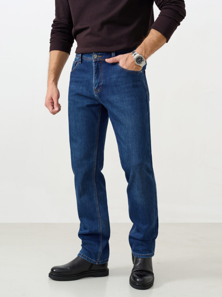 джинсы мужские утепленные синие 3