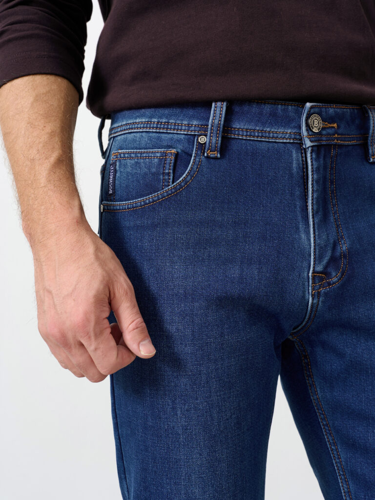 джинсы мужские утепленные синие 5