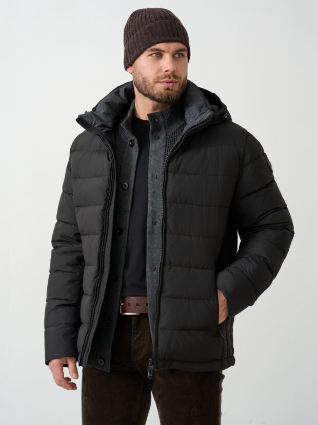 city savani ccs 85153 001 Черный Куртка мужская утепленная